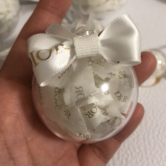 Dior Christmas Ornaments - Set of 10 mixed sizes plastic ornaments - Picture 3 of 6